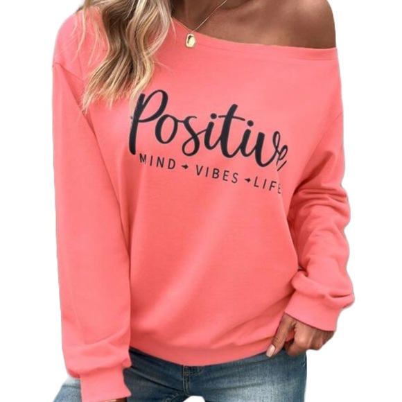 S M XL Positive Mind Vibes Life - Picture 1 of 2
